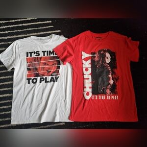 2 Brand New Chucky T-Shirts M L